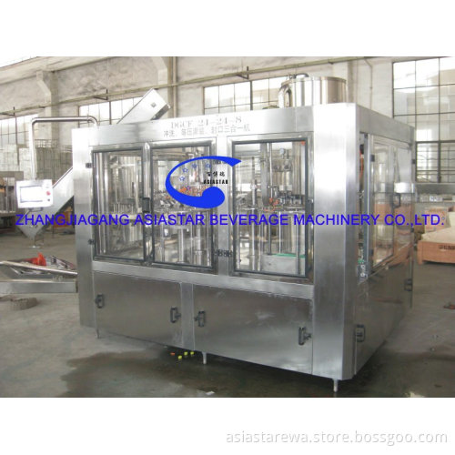 24-24-8 balanced pressure carbonated beverage filling machine
